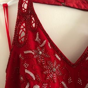 Vibrant Long Red Evening Dress